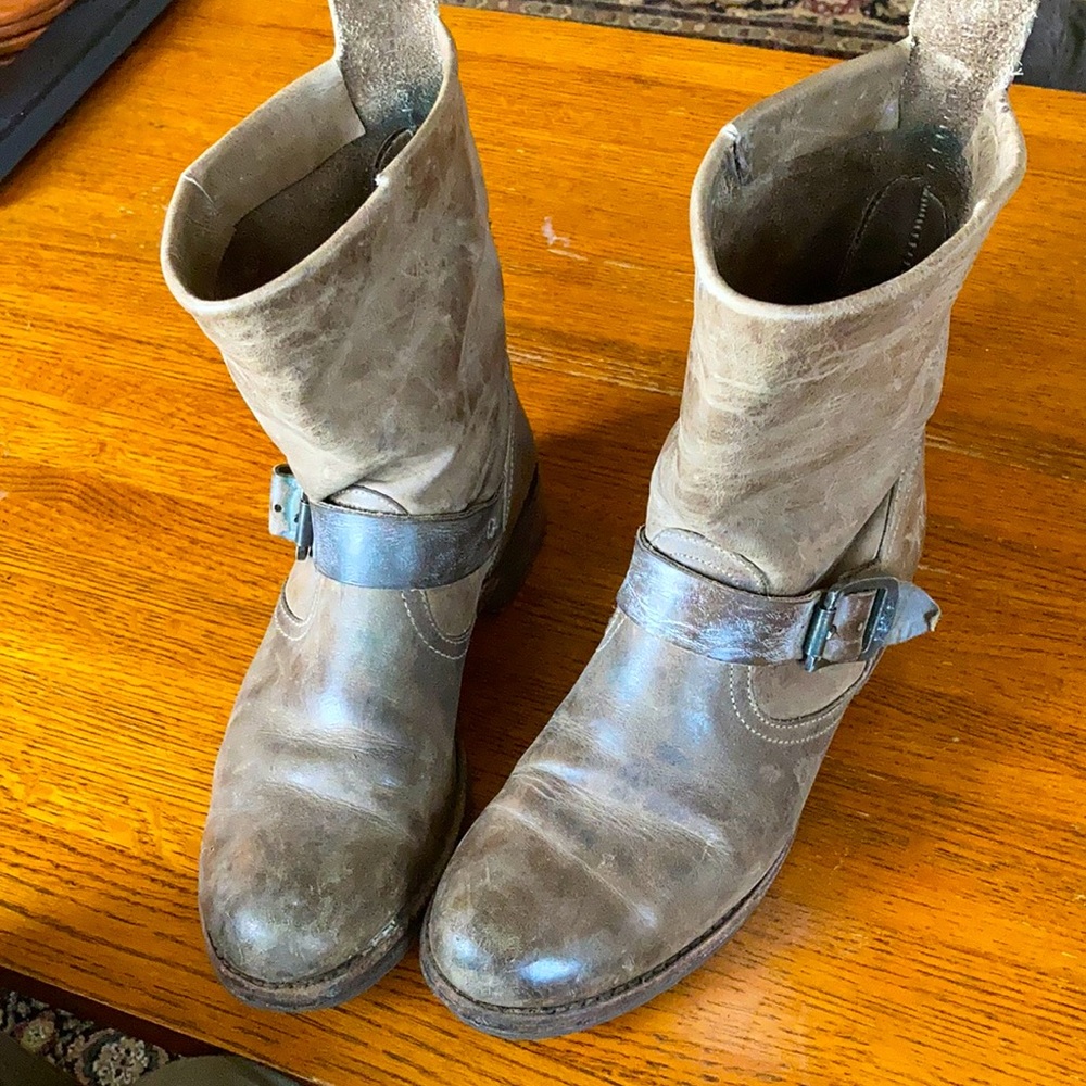 Slouchy Frye boots - after market crop